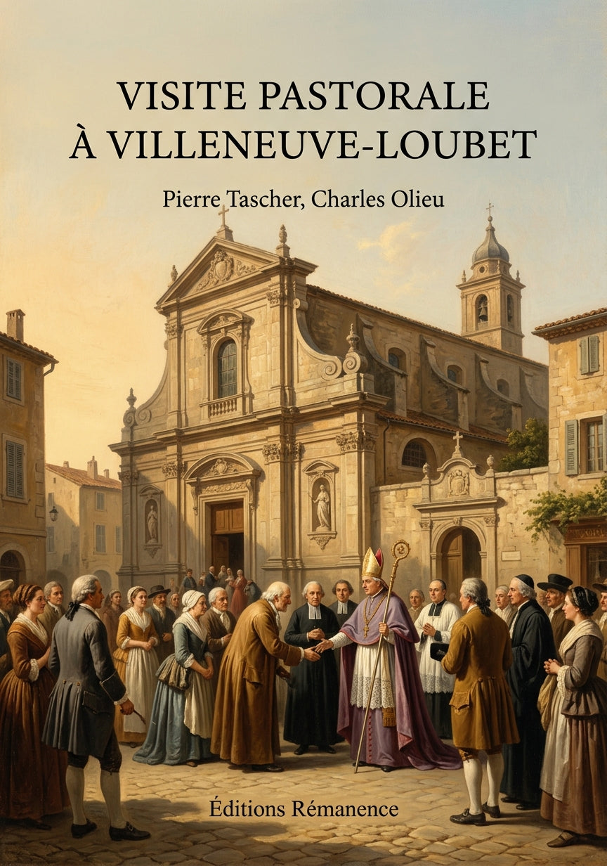 Livre Visite pastorale à Villeneuve-Loubet par Pierre Tascher, Charles Olieu - Couverture - Editions Remanence
