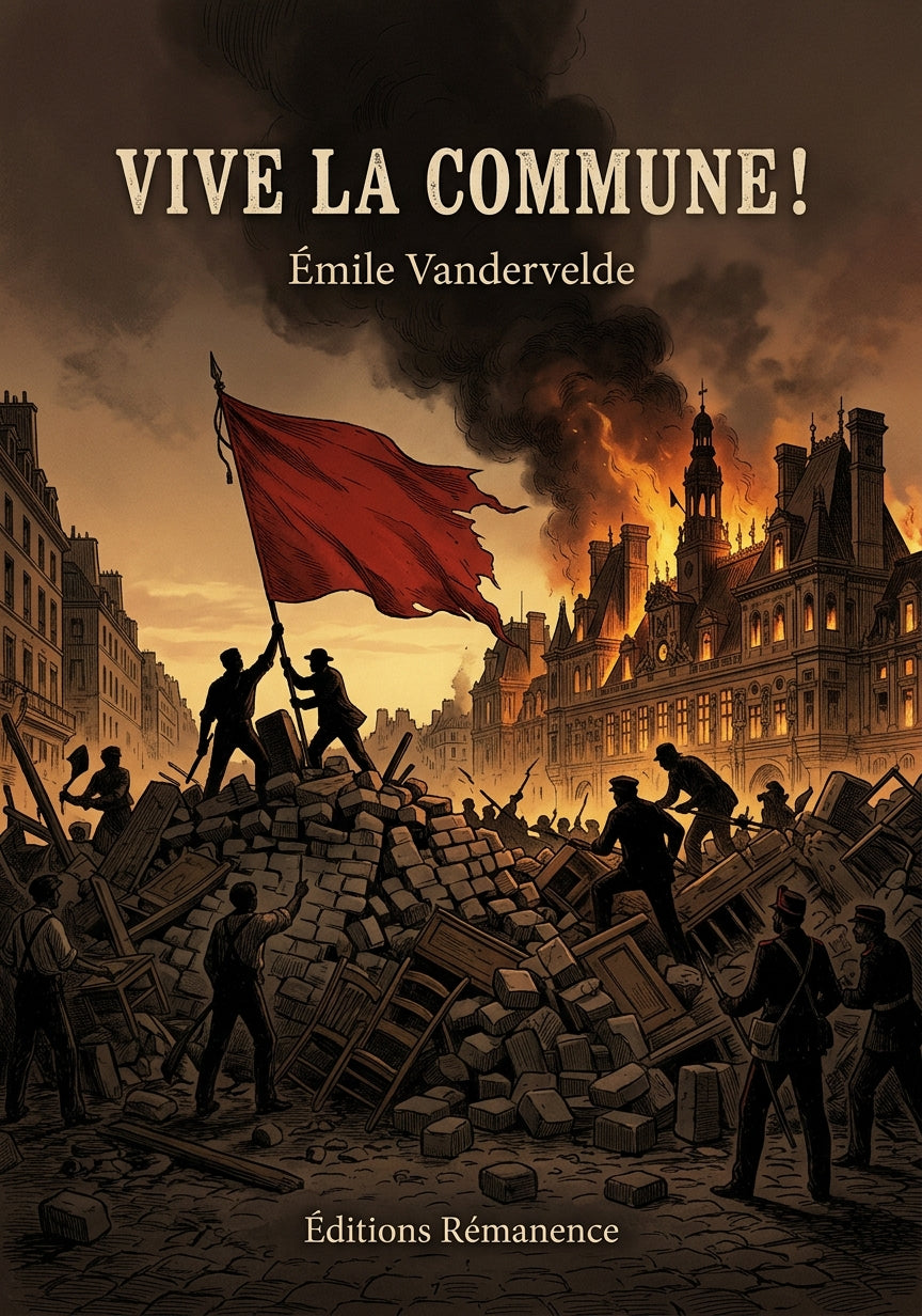 Livre Vive la Commune ! par Émile Vandervelde - Couverture - Editions Remanence