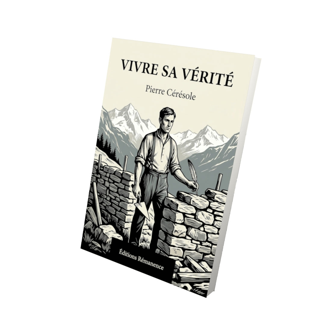 Livre Vivre sa vérité par Pierre Cérésole - Vue 3D - Editions Remanence