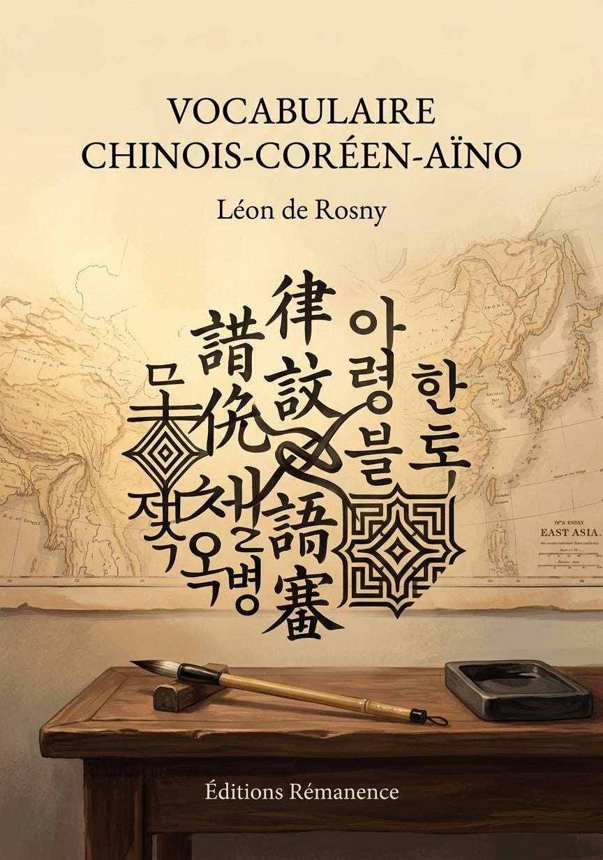 Livre Vocabulaire chinois-coréen-aïno par Léon de Rosny - Couverture - Editions Remanence