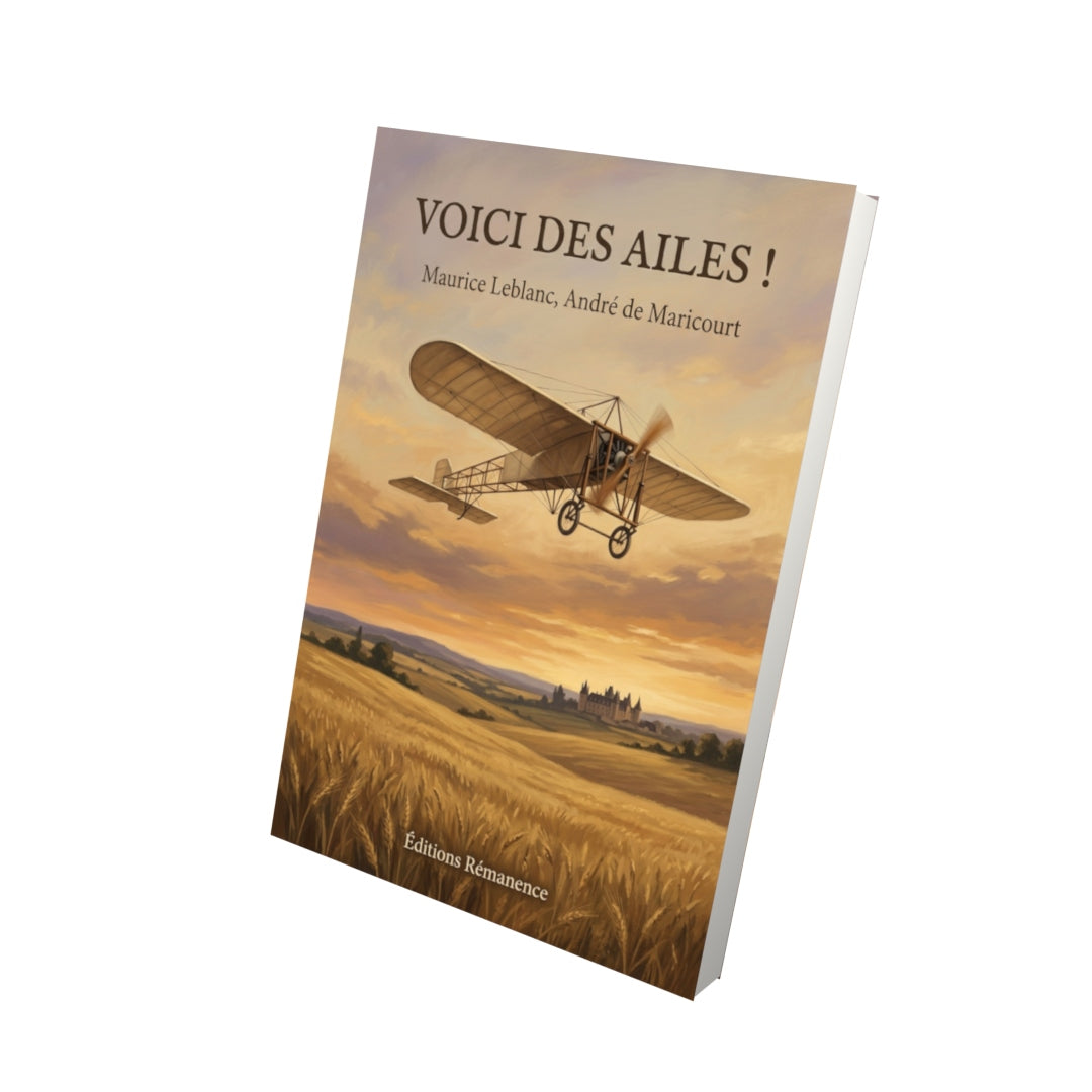 Livre Voici des ailes ! par Maurice Leblanc, André de Maricourt - Vue 3D - Editions Remanence