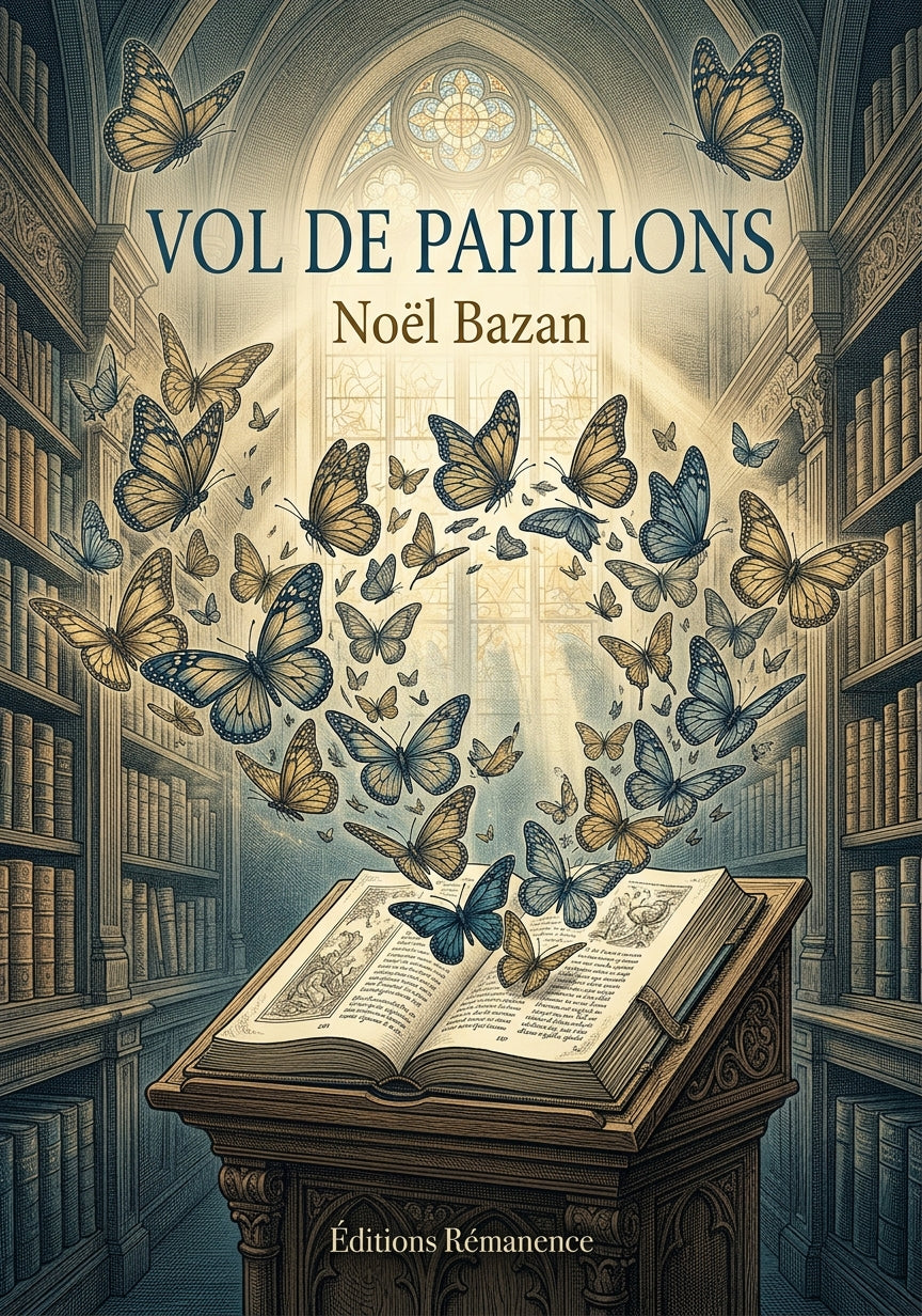 Livre Vol de papillons par Noël Bazan - Couverture - Editions Remanence