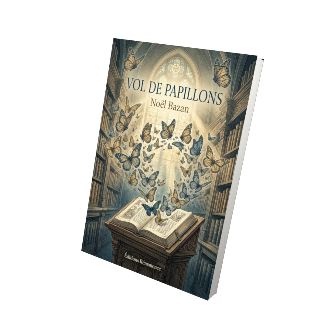 Livre Vol de papillons par Noël Bazan - Vue 3D - Editions Remanence
