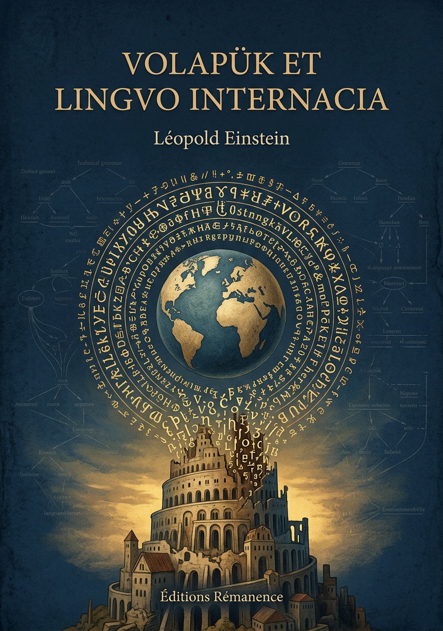 Livre Volapük et Lingvo Internacia par Léopold Einstein - Couverture - Editions Remanence
