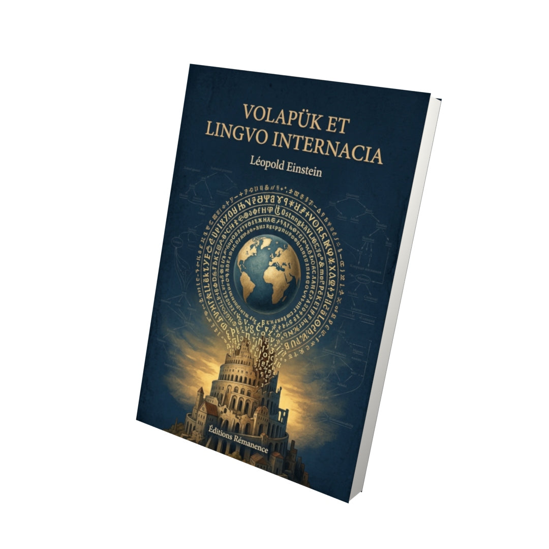 Livre Volapük et Lingvo Internacia par Léopold Einstein - Vue 3D - Editions Remanence