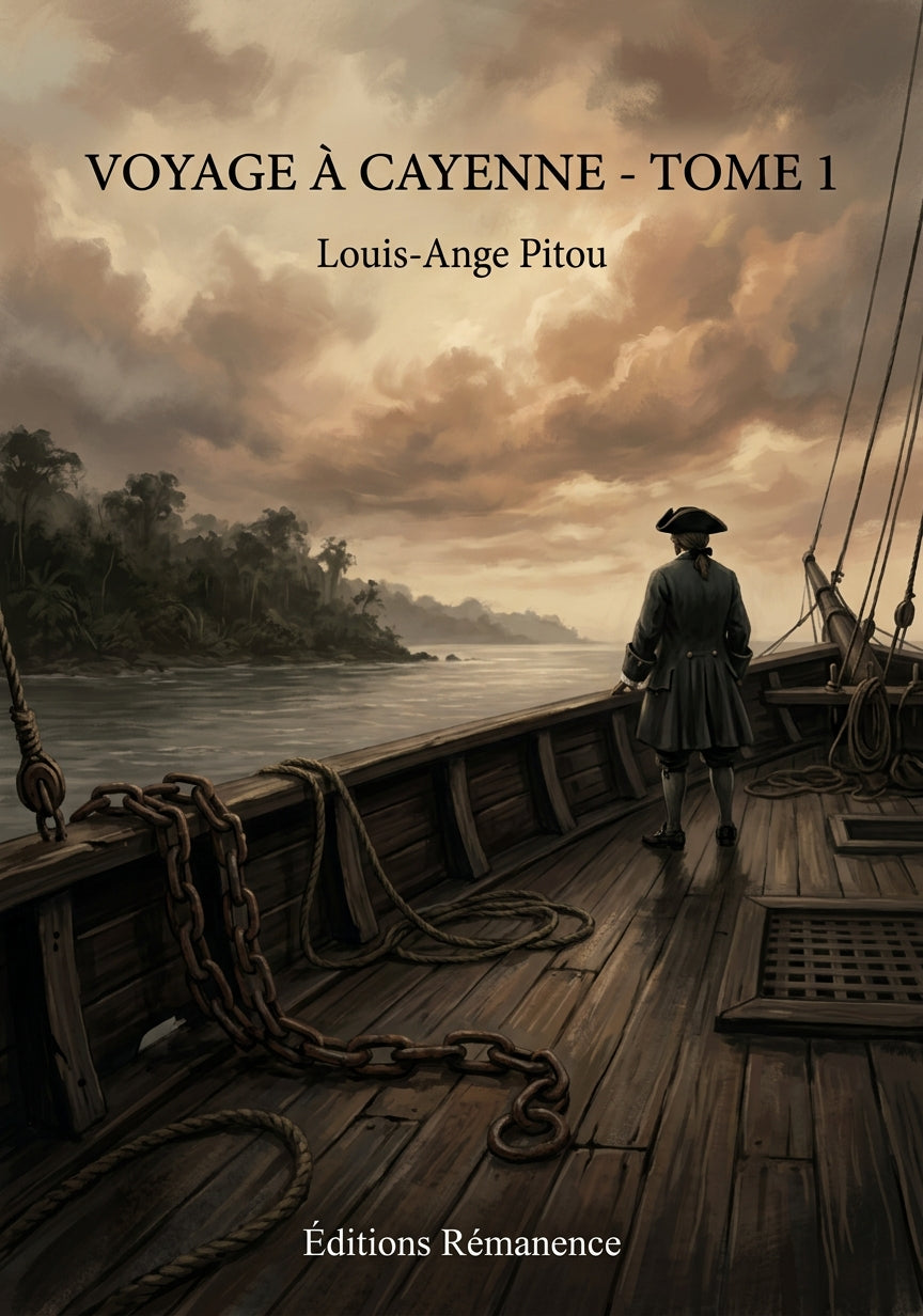 Livre Voyage à Cayenne - Tome 1 par Louis-Ange Pitou - Couverture - Editions Remanence