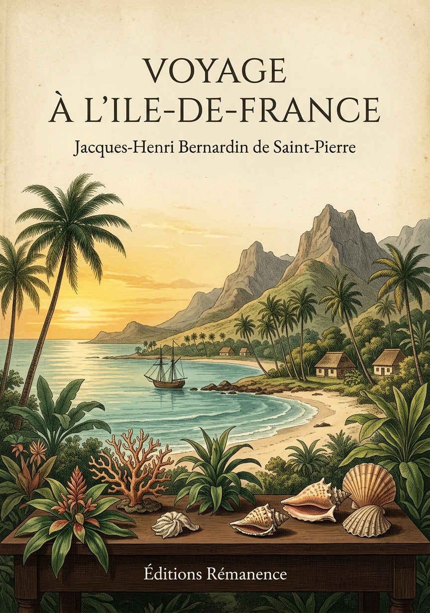 Livre Voyage à l'Ile-de-France par Jacques-Henri Bernardin de Saint-Pierre - Couverture - Editions Remanence