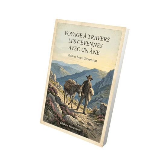 Livre Voyage à travers les Cévennes avec un âne - Robert Louis Stevenson - Vue 3D - Editions Remanence