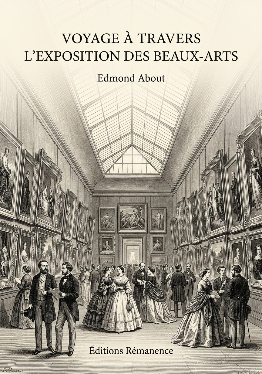 Livre Voyage à travers l’exposition des Beaux-arts par Edmond About - Couverture - Editions Remanence