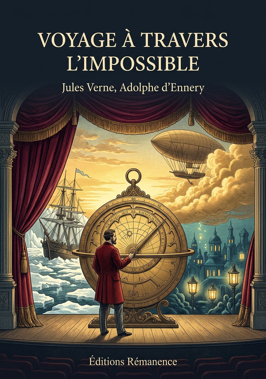 Livre Voyage à travers l’Impossible par Jules Verne, Adolphe d’Ennery - Couverture - Editions Remanence