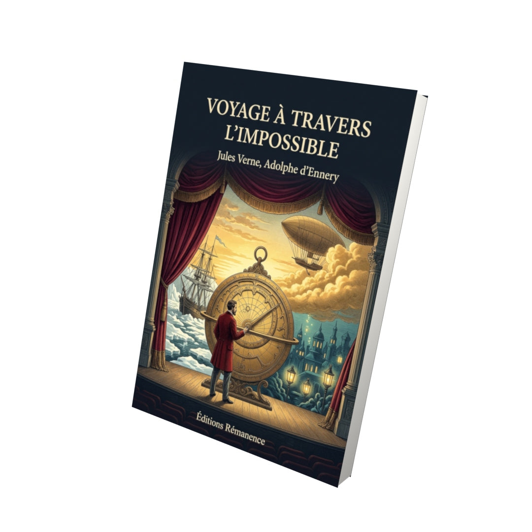 Livre Voyage à travers l’Impossible par Jules Verne, Adolphe d’Ennery - Vue 3D - Editions Remanence