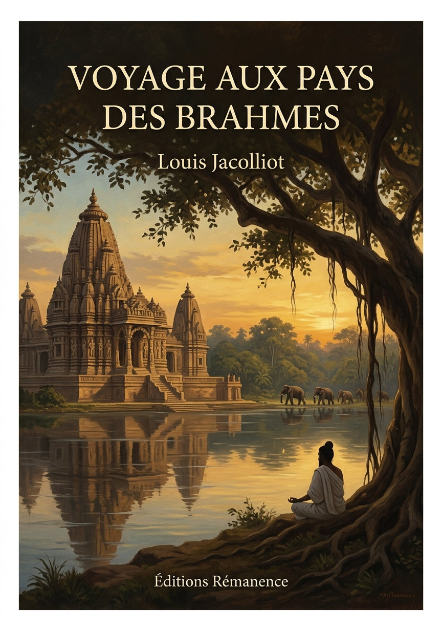 Livre Voyage aux pays des Brahmes par Louis Jacolliot - Couverture - Editions Remanence