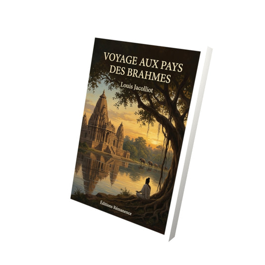 Livre Voyage aux pays des Brahmes par Louis Jacolliot - Vue 3D - Editions Remanence