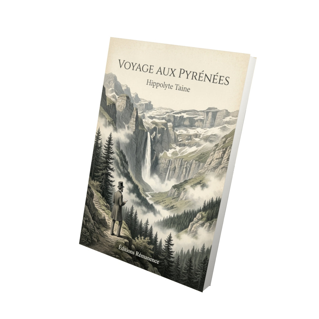 Livre Voyage aux Pyrénées - Hippolyte Taine - Vue 3D - Editions Remanence