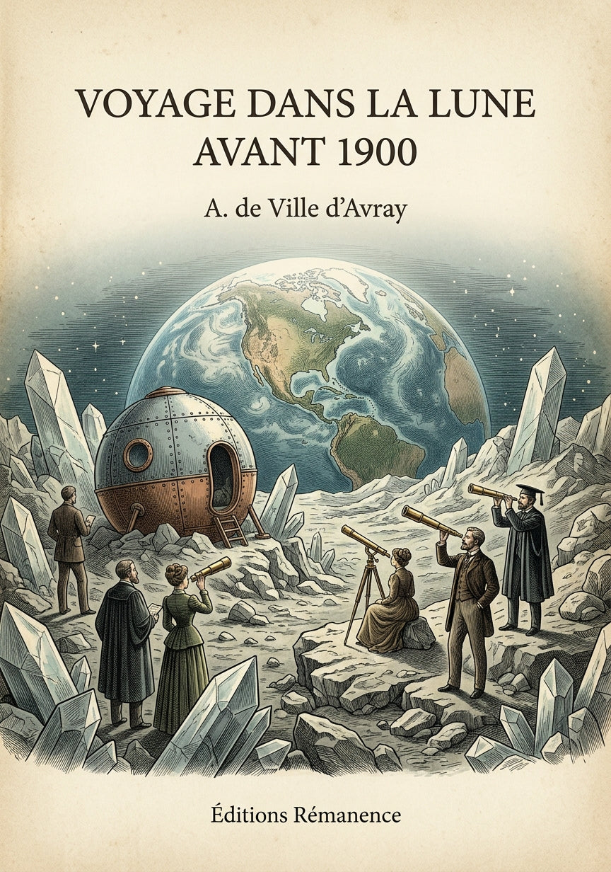 Voyage dans la lune avant 1900 - A. de Ville d'Avray (Couverture)