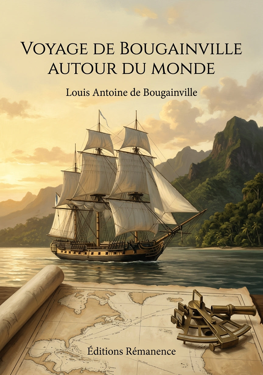 Livre Voyage de Bougainville autour du monde par Louis Antoine de Bougainville - Couverture - Editions Remanence