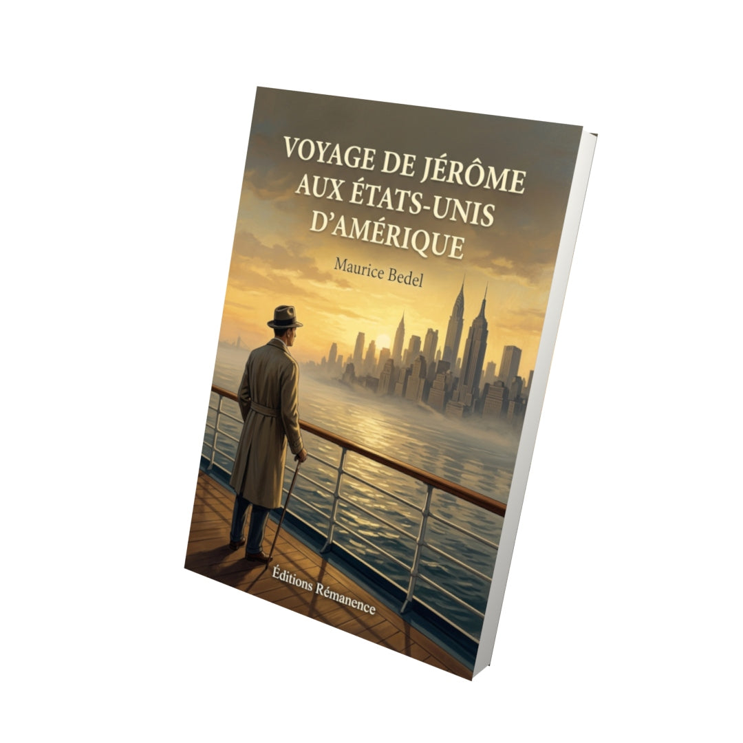Livre Voyage de Jérôme aux États-Unis d’Amérique par Maurice Bedel - Vue 3D - Editions Remanence