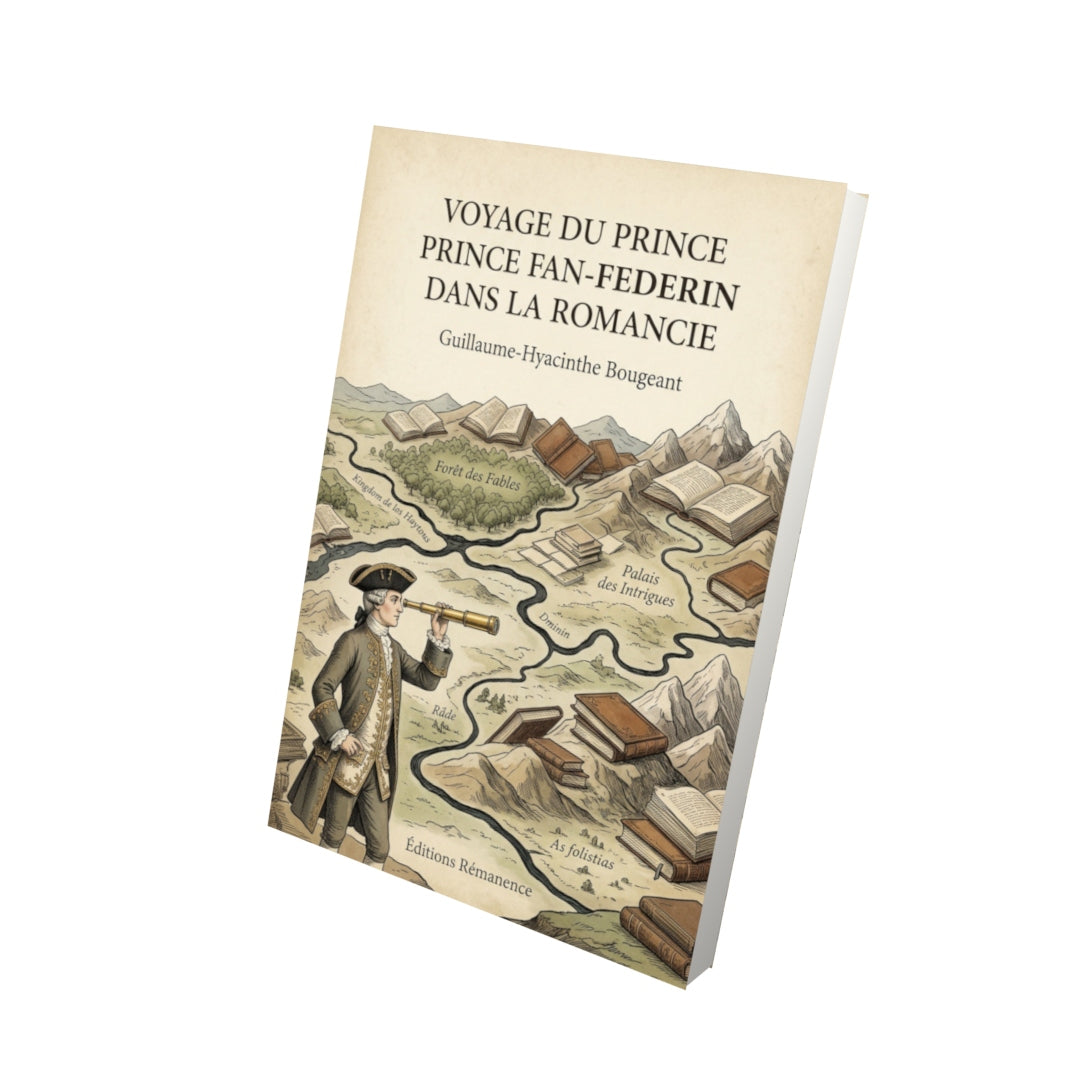 Livre Voyage du Prince Fan-Federin dans la romancie - Guillaume-Hyacinthe Bougeant - Vue 3D - Editions Remanence