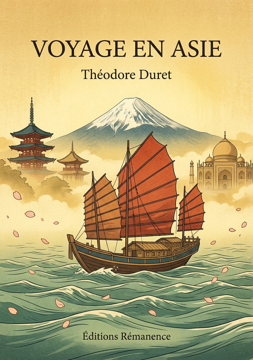 Livre Voyage en Asie par Théodore Duret - Couverture - Editions Remanence