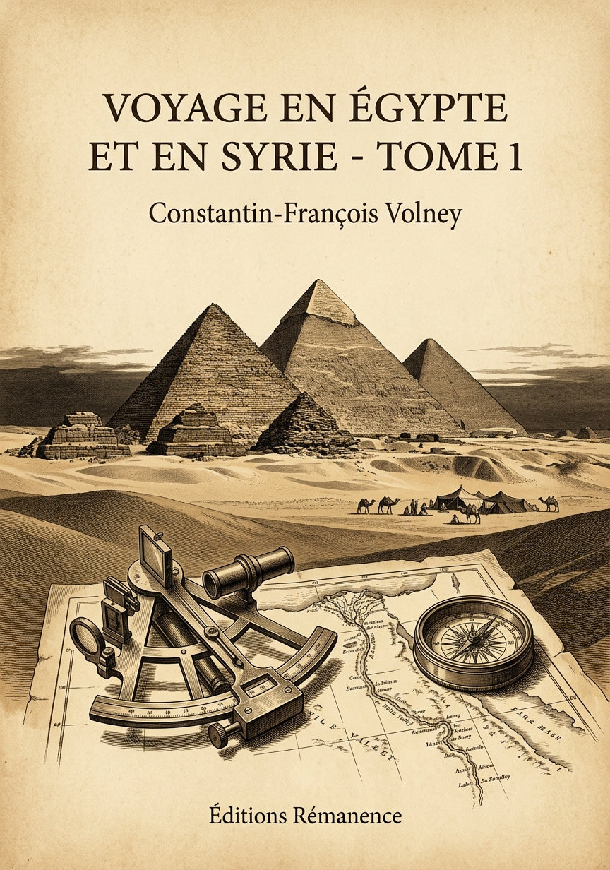 Voyage en Égypte et en Syrie - Tome 1 - Constantin-François Volney (Couverture)