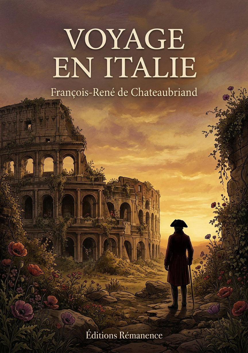 Livre Voyage en Italie par François-René de Chateaubriand - Couverture - Editions Remanence
