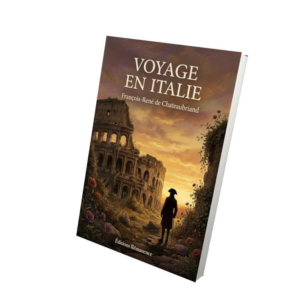 Livre Voyage en Italie par François-René de Chateaubriand - Vue 3D - Editions Remanence