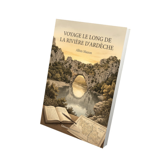 Livre Voyage le long de la rivière d’Ardèche par Albin Mazon - Vue 3D - Editions Remanence