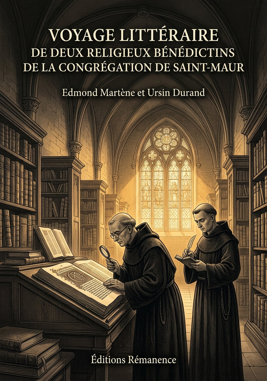 Livre Voyage littéraire de deux religieux bénédictins de la congrégation de Saint-Maur par Edmond Martène et Ursin Durand - Couverture - Editions Remanence