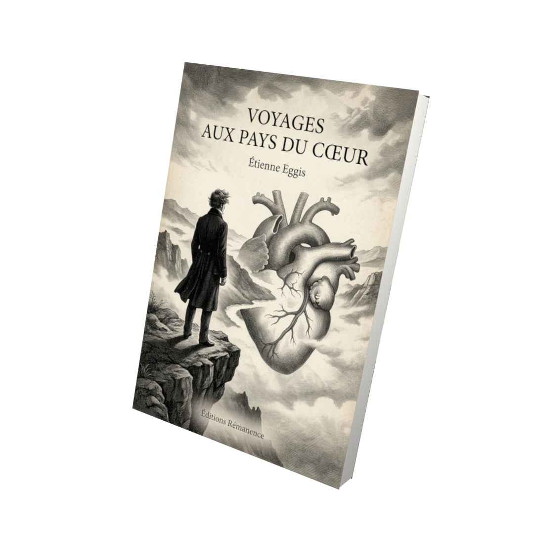 Livre Voyages aux pays du cœur par Étienne Eggis - Vue 3D - Editions Remanence