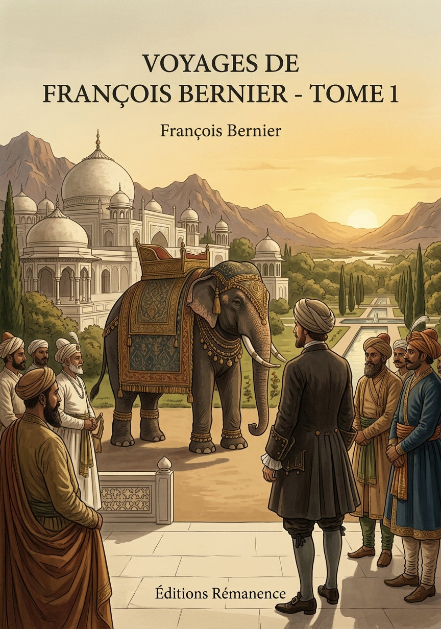 Livre Voyages de François Bernier - Tome 1 par François Bernier - Couverture - Editions Remanence