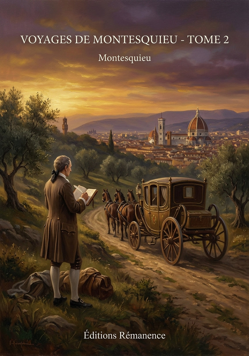 Livre Voyages de Montesquieu - Tome 2 par Montesquieu - Couverture - Editions Remanence