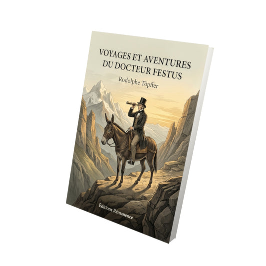 Livre Voyages et aventures du docteur Festus par Rodolphe Töpffer - Vue 3D - Editions Remanence