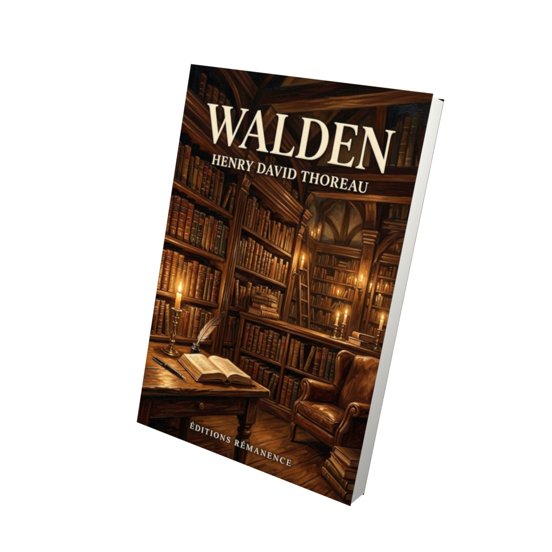 Livre Walden – Henry David Thoreau - Vue 3D - Editions Remanence