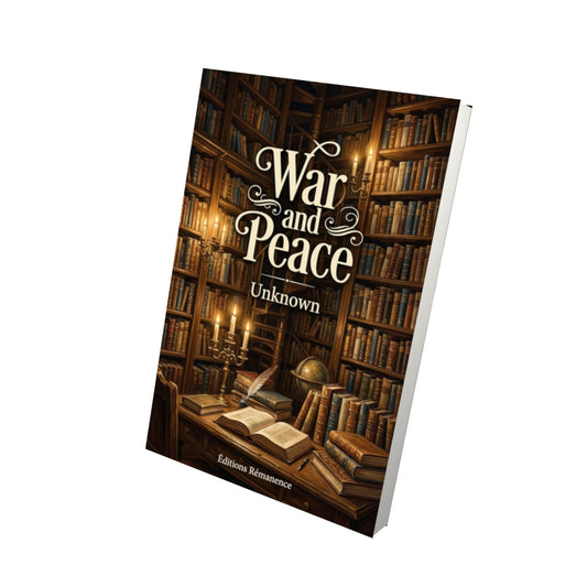 Livre War and Peace - Vue 3D - Editions Remanence