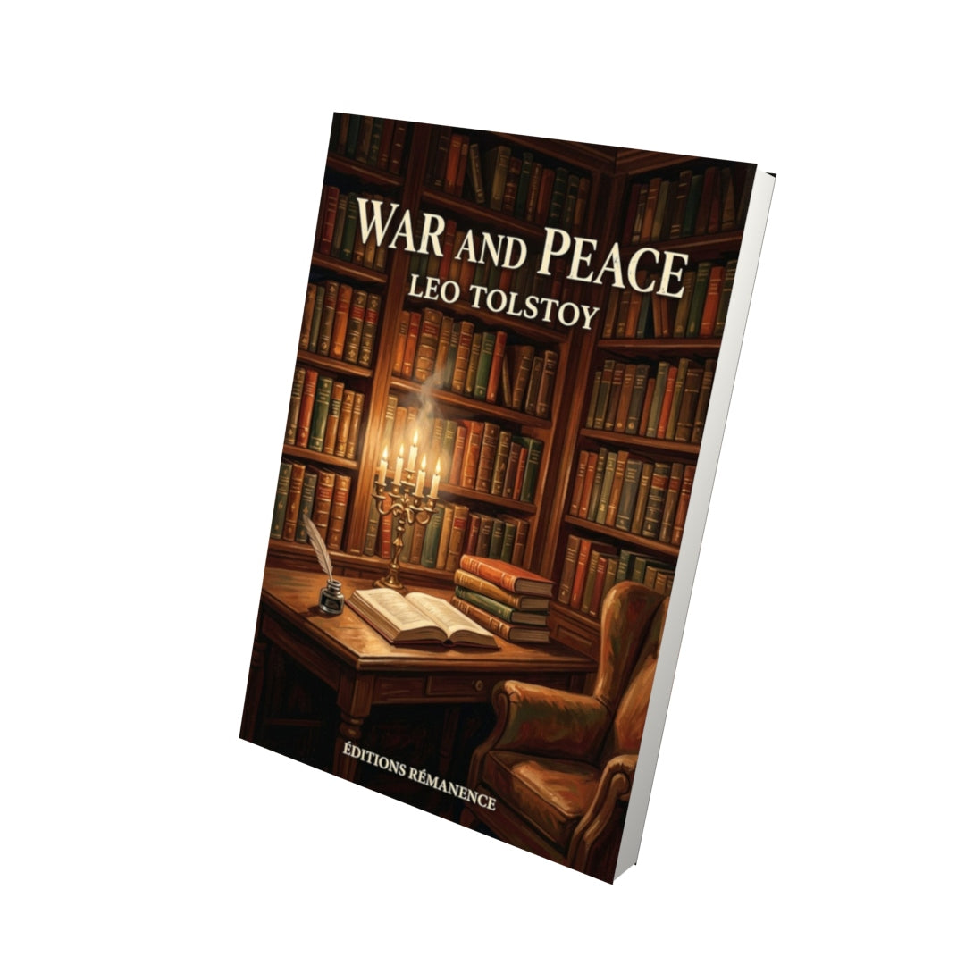 Livre War and Peace – Leo Tolstoy - Vue 3D - Editions Remanence