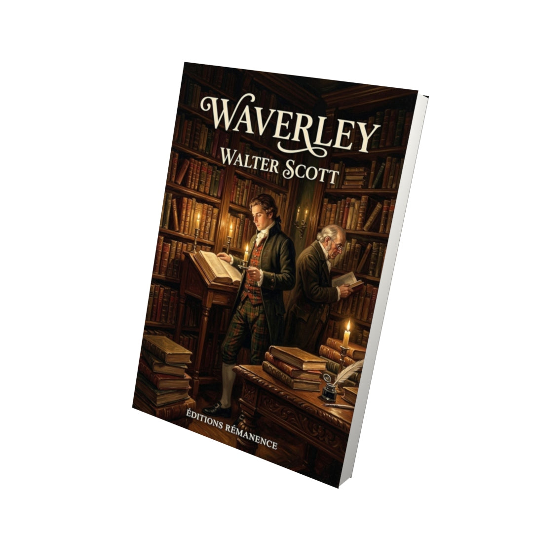 Livre Waverley – Walter Scott - Vue 3D - Editions Remanence