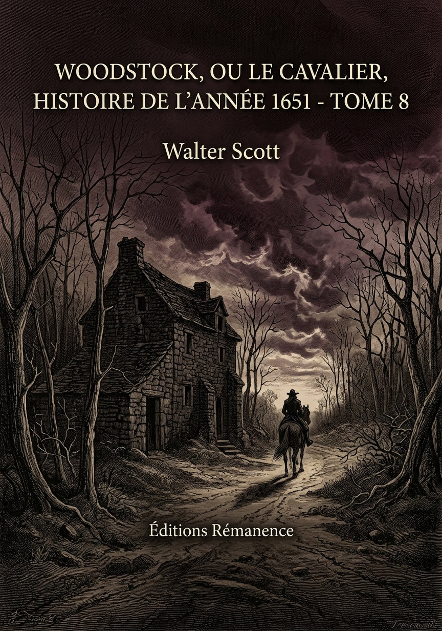 Livre Woodstock, ou Le Cavalier, Histoire de l’année 1651 - Tome 8 par Walter Scott - Couverture - Editions Remanence