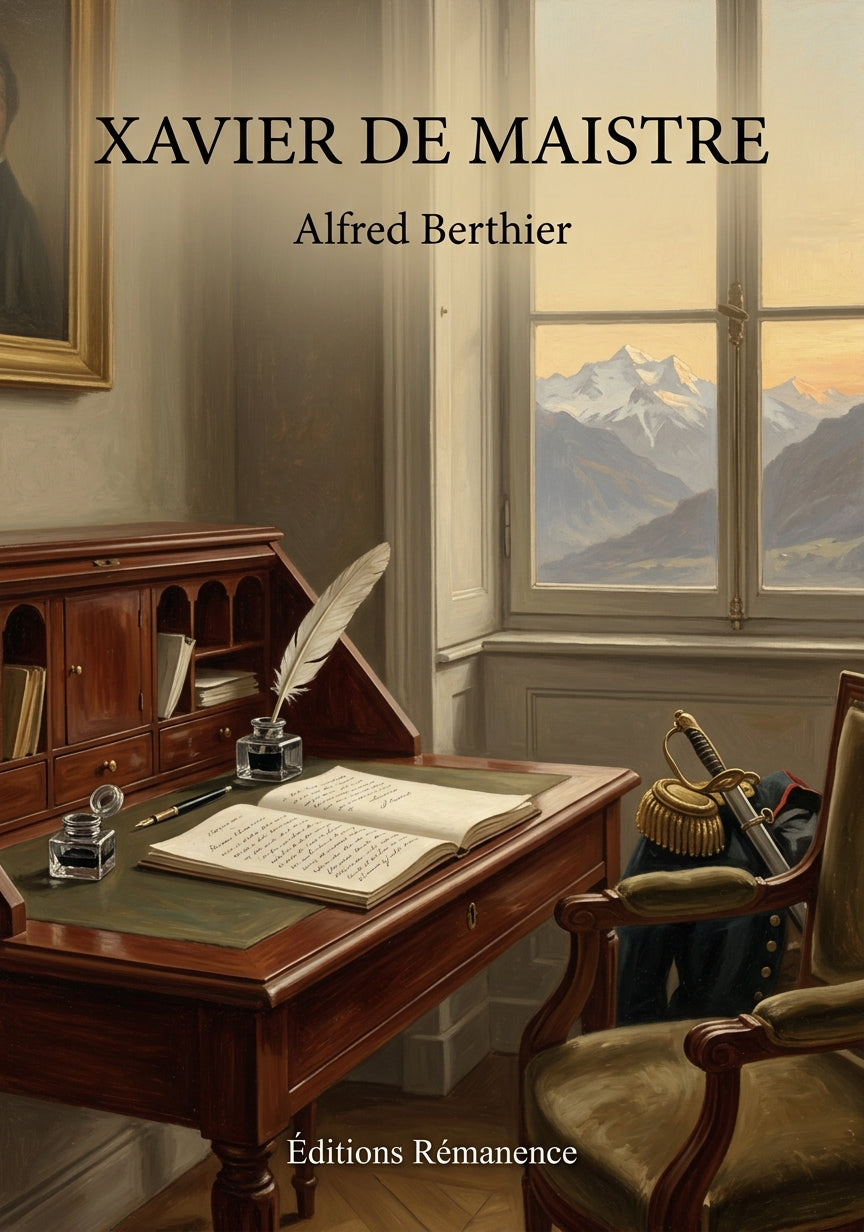 Livre Xavier de Maistre par Alfred Berthier - Couverture - Editions Remanence