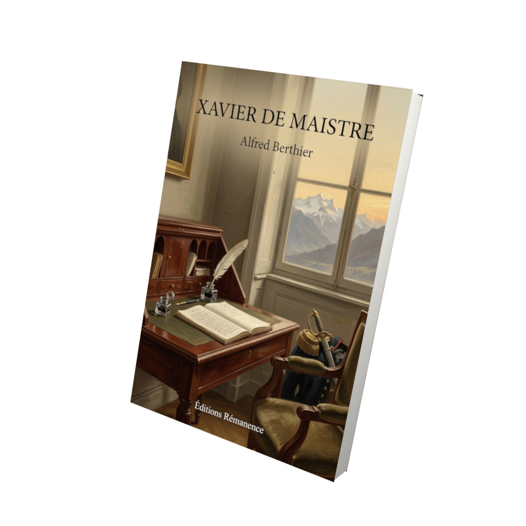 Livre Xavier de Maistre par Alfred Berthier - Vue 3D - Editions Remanence