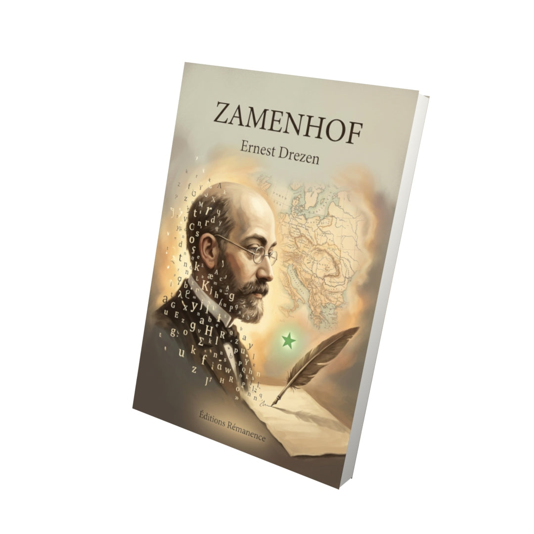Livre Zamenhof par Ernest Drezen - Vue 3D - Editions Remanence