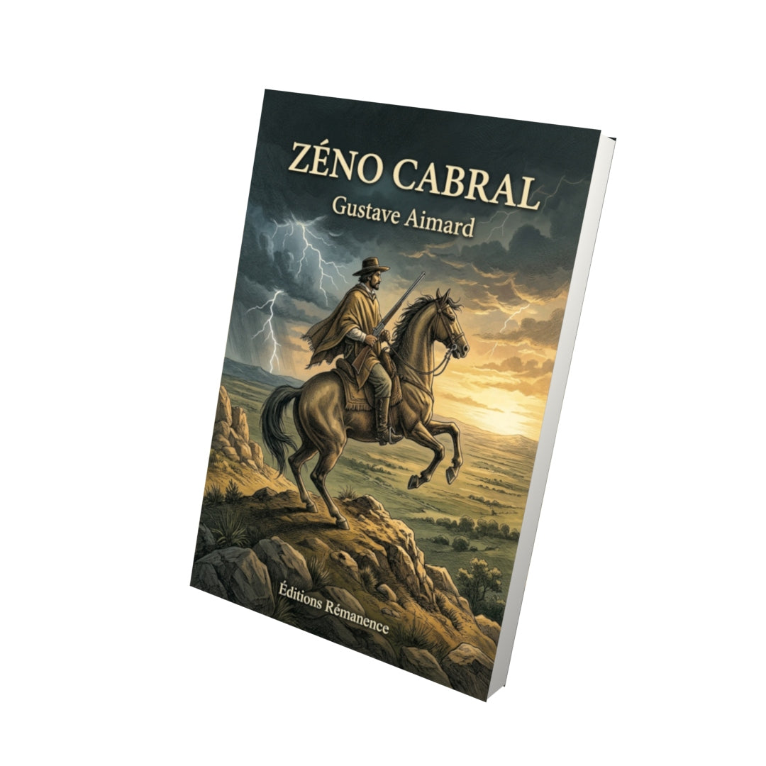 Livre Zéno Cabral par Gustave Aimard - Vue 3D - Editions Remanence