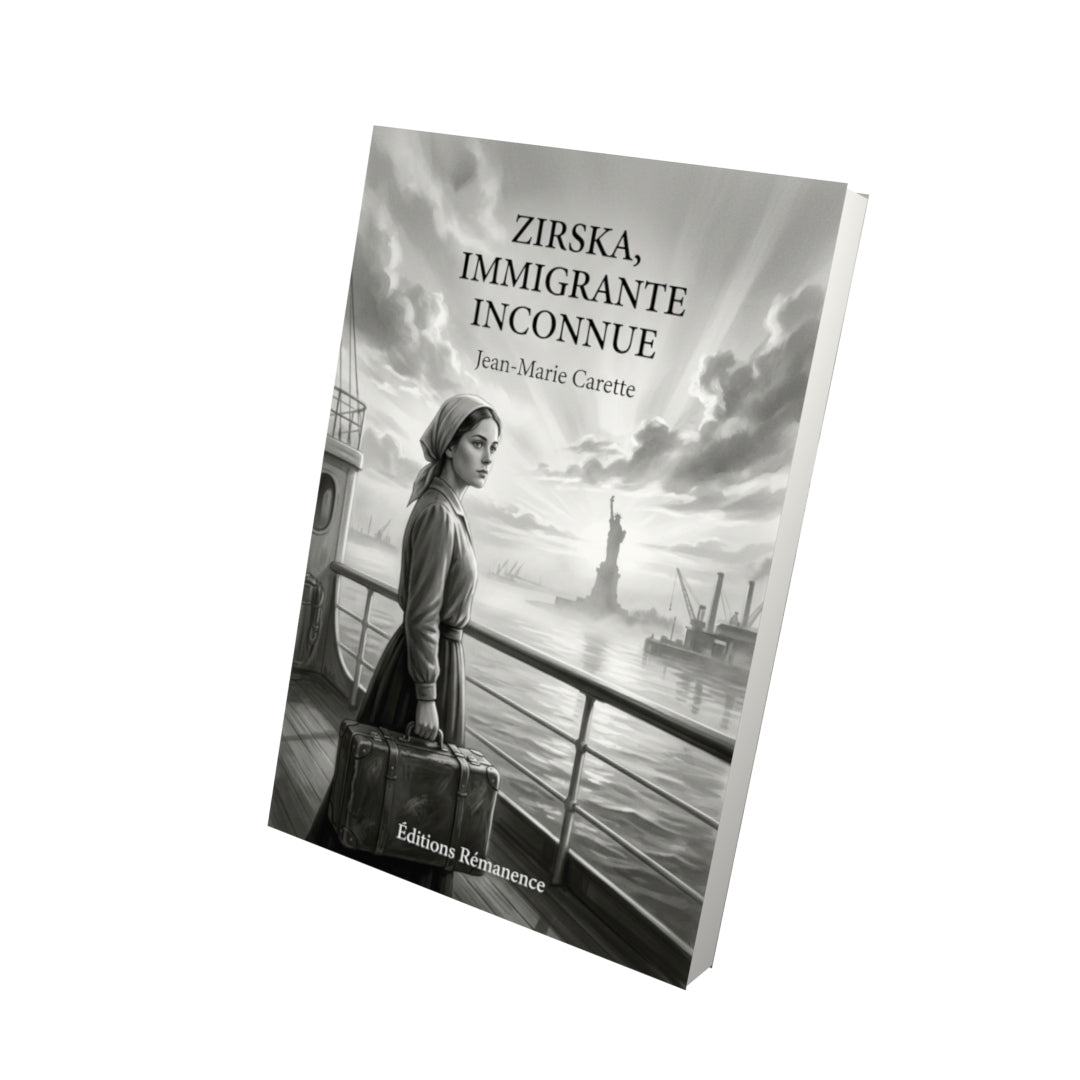 Livre Zirska, immigrante inconnue par Jean-Marie Carette - Vue 3D - Editions Remanence
