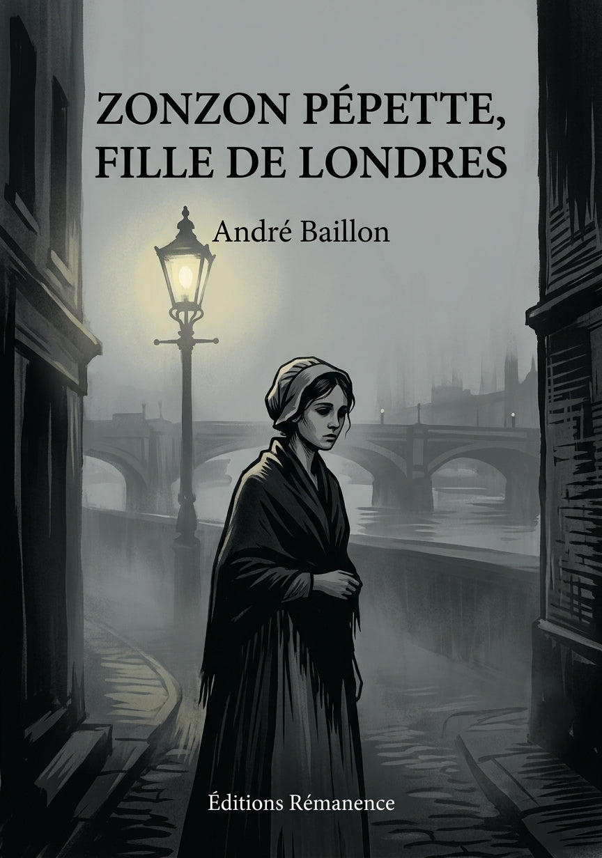 Livre Zonzon Pépette, fille de Londres par André Baillon - Couverture - Editions Remanence