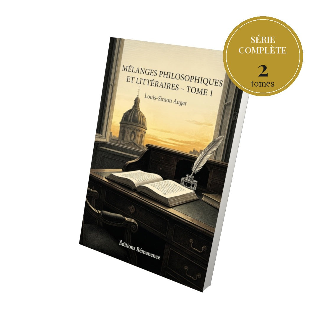 Mélanges philosophiques et littéraires – série complète en 2 tomes
