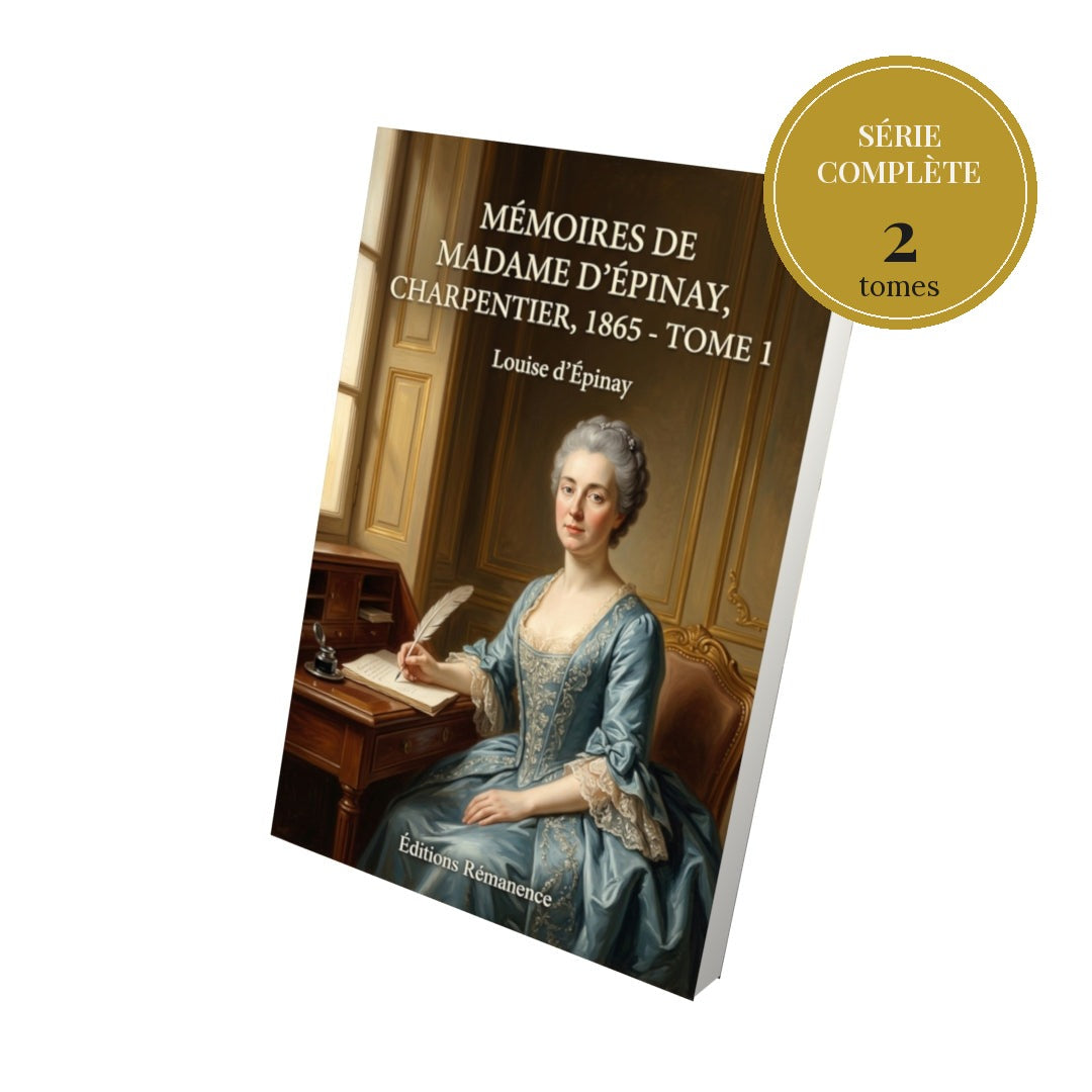 Mémoires de Madame d’Épinay, Charpentier, 1865 – série complète en 2 tomes
