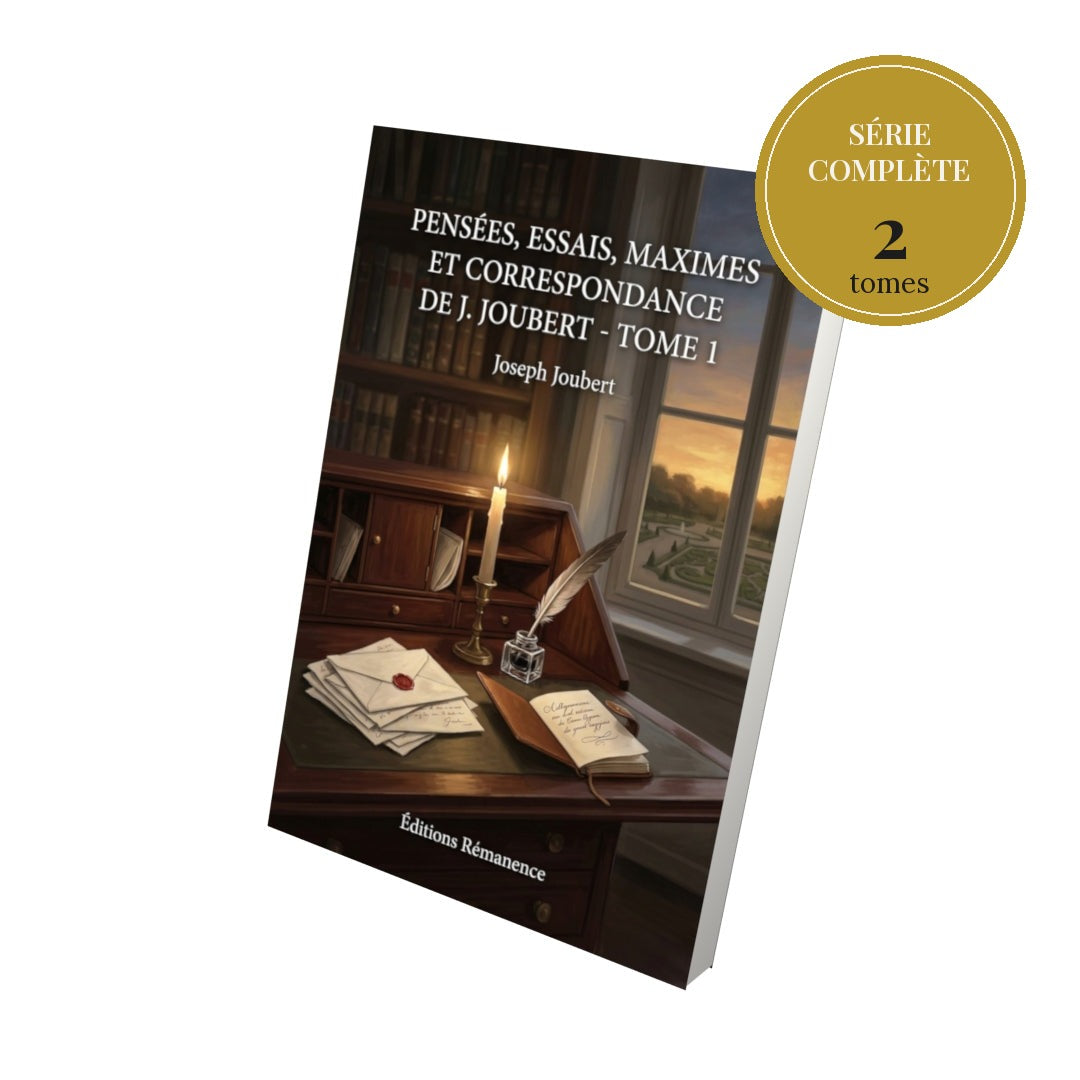 Pensées, essais, maximes et correspondance de J. Joubert – série complète en 2 tomes