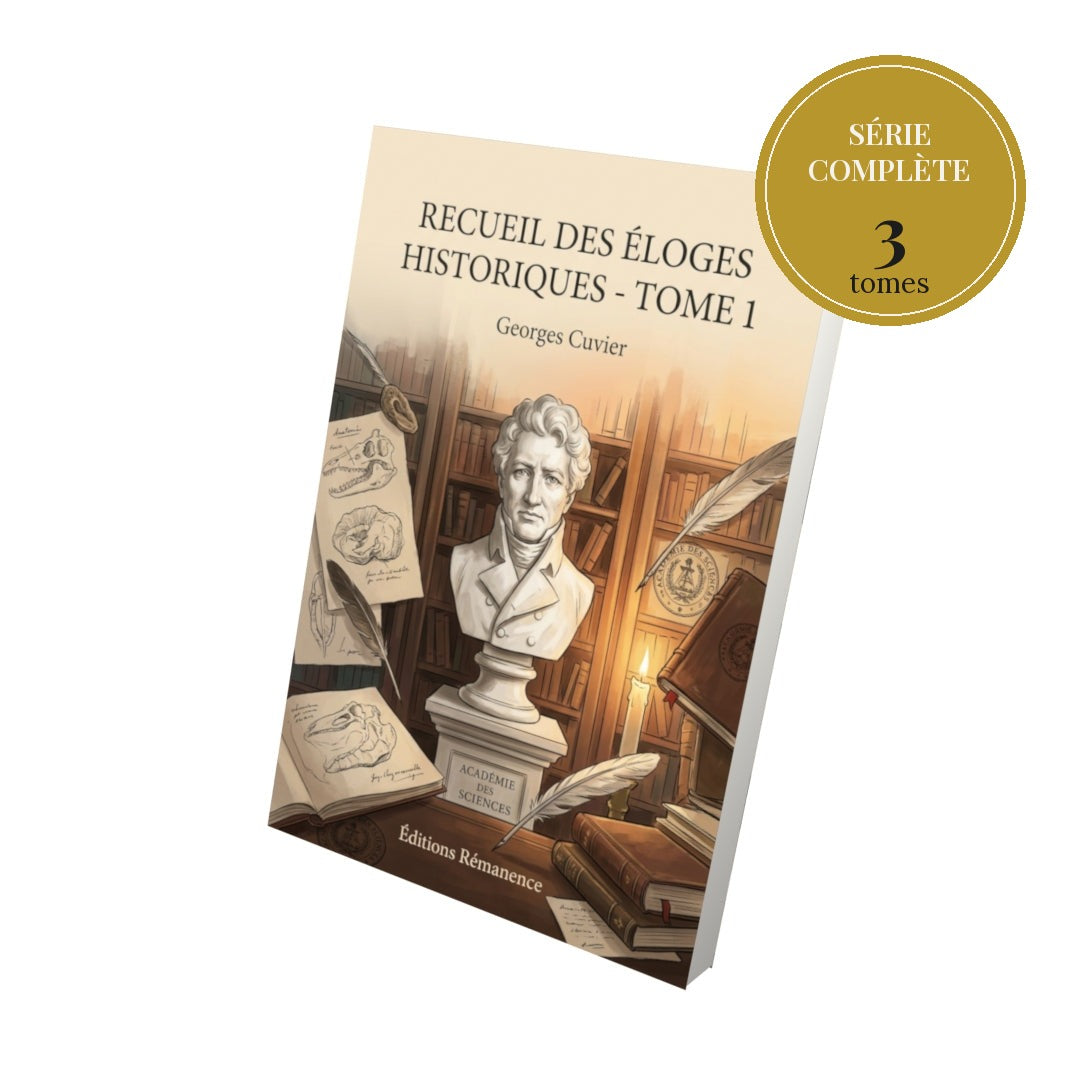 Recueil des éloges historiques – série complète en 3 tomes