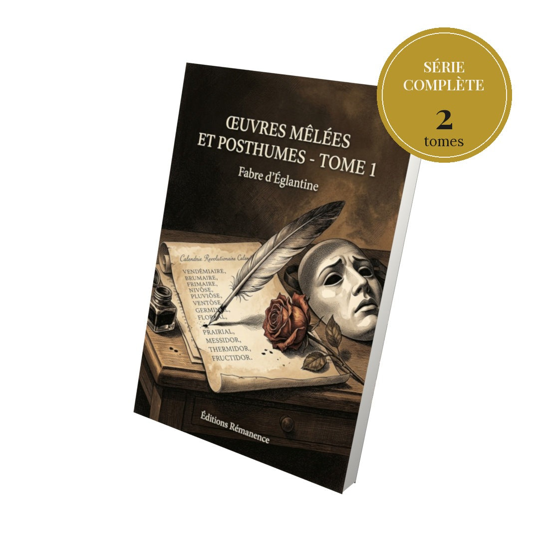 Œuvres mêlées et posthumes – série complète en 2 tomes